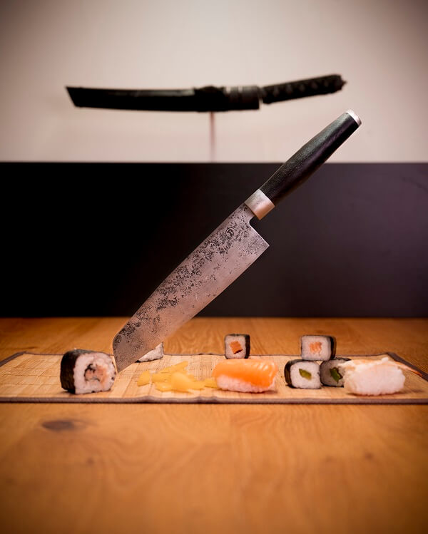 Sushi style knife